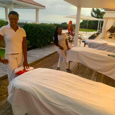 multiple massage tables in st maarten for group massage  