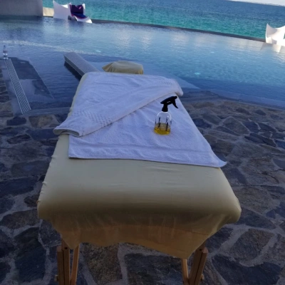 massage table at revo villa in st martin for onsite massage